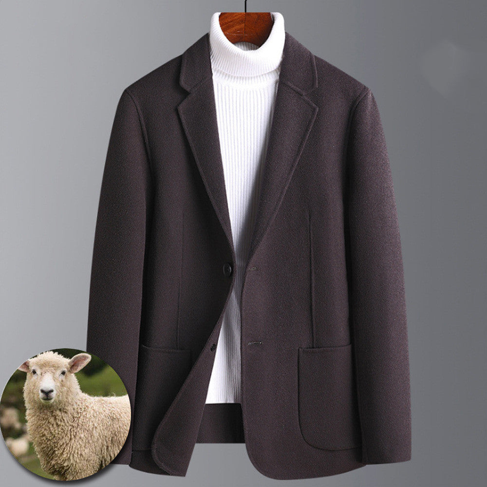 Cashmere Double-faced  woollen coat - Fastbizstore