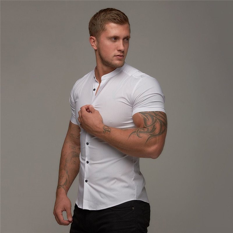 Cotton  Short Sleeve Sports Shirts - Fastbizstore