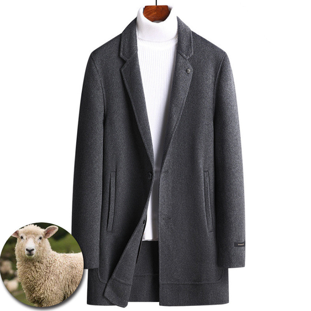 Cashmere Double-faced  woollen coat - Fastbizstore