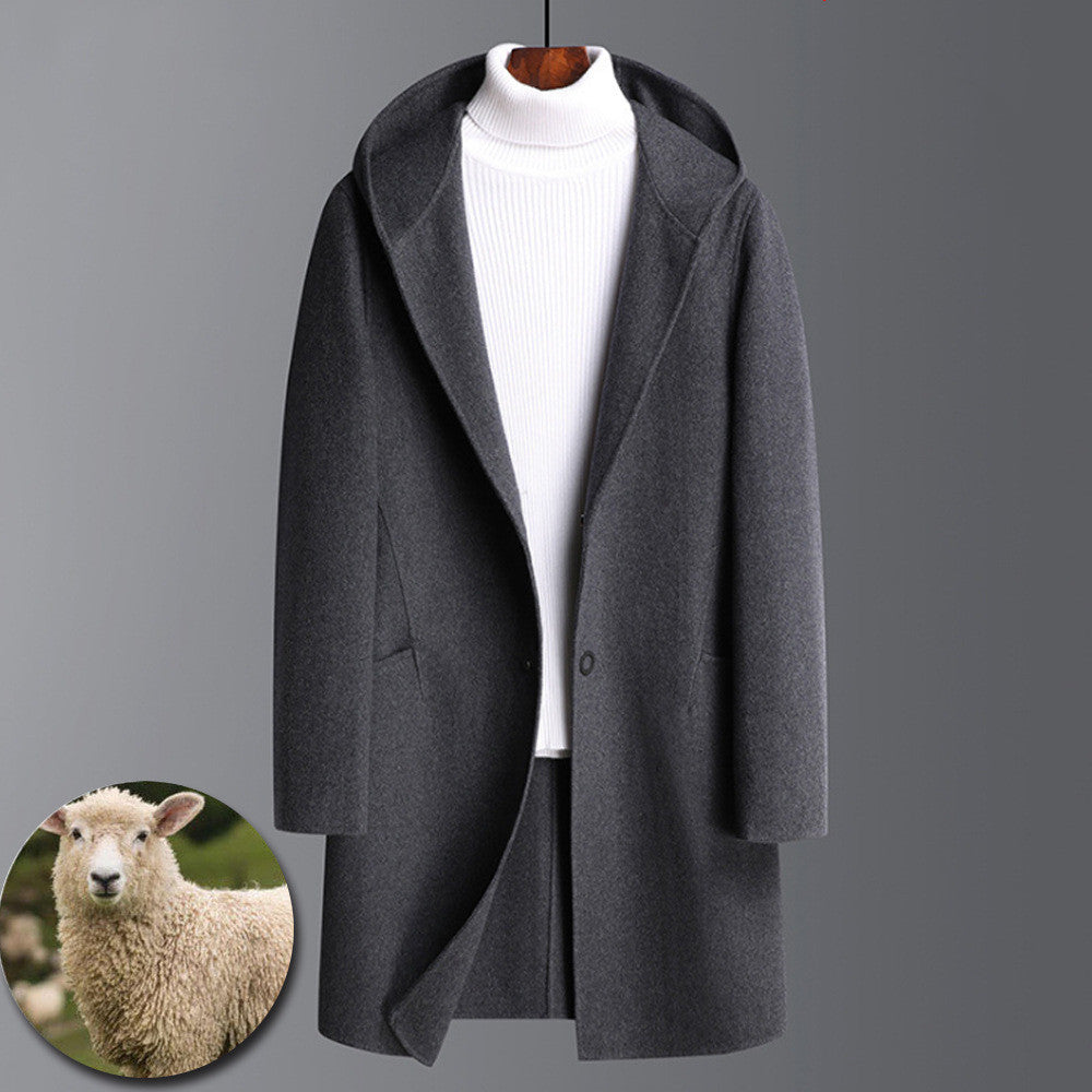 Cashmere Double-faced  woollen coat - Fastbizstore