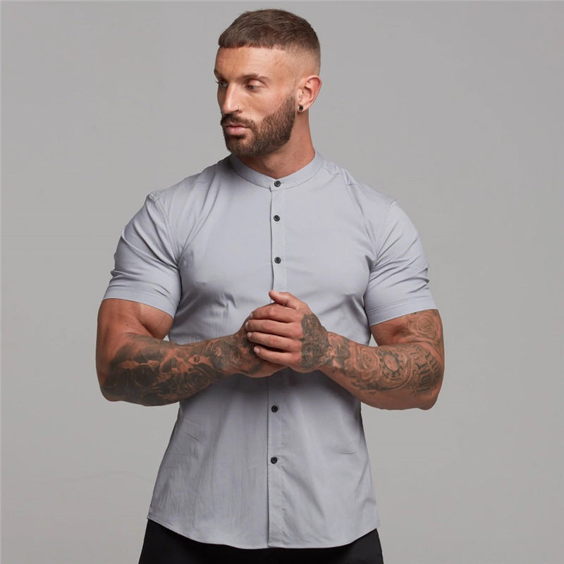 Cotton  Short Sleeve Sports Shirts - Fastbizstore