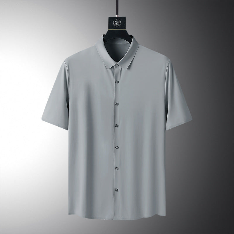 High-grade Ice Silk Short Sleeve Shirt - Fastbizstore