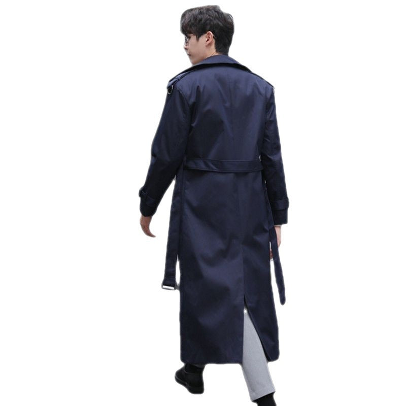 Long British Slim-fitting Trench Coat