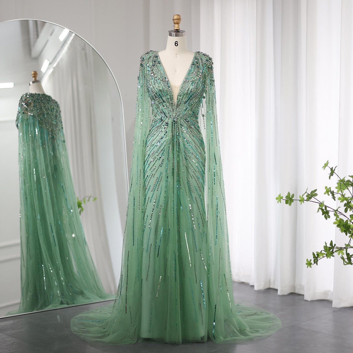 RegalLace Emerald Gown - Fastbizstore