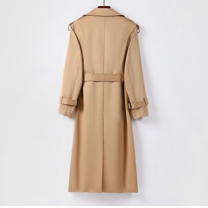 Long British Slim-fitting Trench Coat